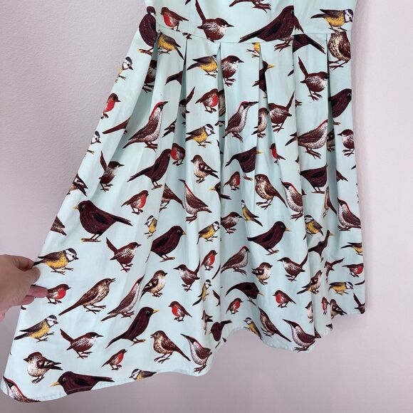 Luouse Bird Dress Womens Fit & Flare Swing Sleeveless Retro Check  Measurements! - Picture 2 of 7